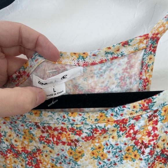 Shaun Ditsy Floral Boho Bohemian Trendy Crop Muscle Hipster Hippie Hip Tank Top - Picture 8 of 9